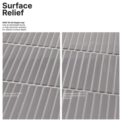 Kit Kat Mosaic Tiles 5/8x6" Vertical Offset — View 7