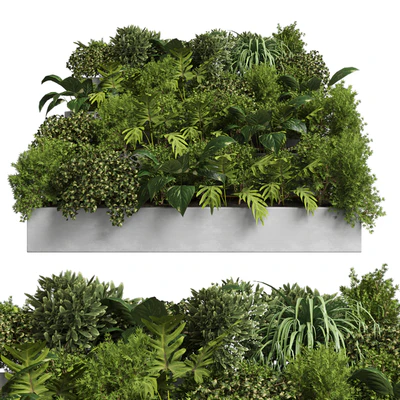 collection outdoor plant 22 - stairs concrete vase — Вид 2