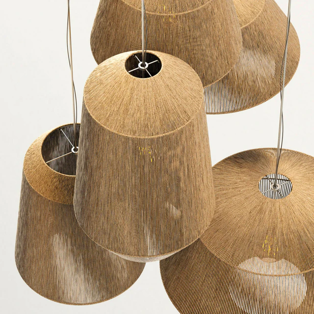 Lamp wood rotang wicker barrel n2 / Лампа плетеная из ротанга "Бочка" №2 — Скачать