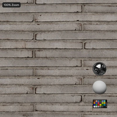 smooth thin running bond brick wall texture white — View 5