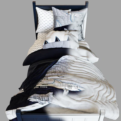 Camp Single Bed, Navy — Ver 3