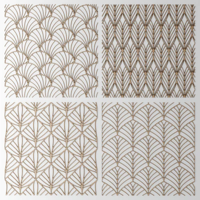 Set. The grille panel. Lattice, panel, pattern, art, abstraction, decorative, interior, wall decor — Ver 1
