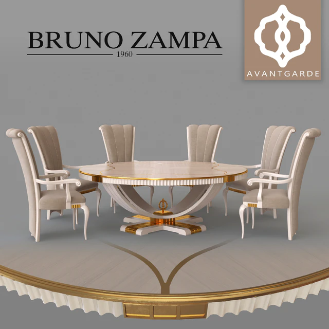 Metropolis dining table and Greta armchair — Descargar