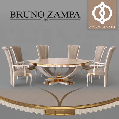 Metropolis dining table and Greta armchair — Descargar