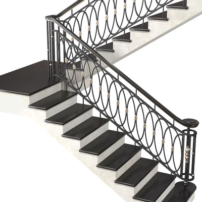 Современная лестница в стиле Ар-деко.Modern interior stair — Вид 7