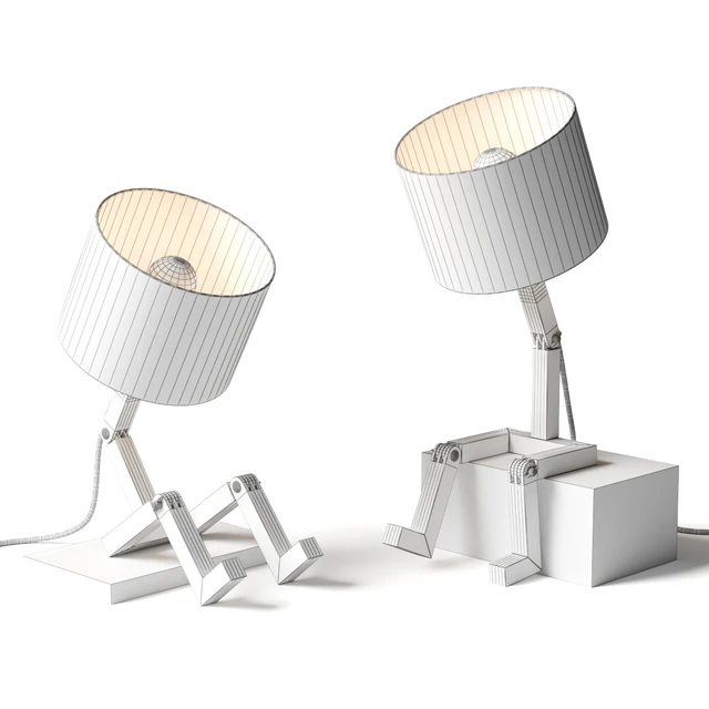Table lamp artistic Trisdar robot — Descargar
