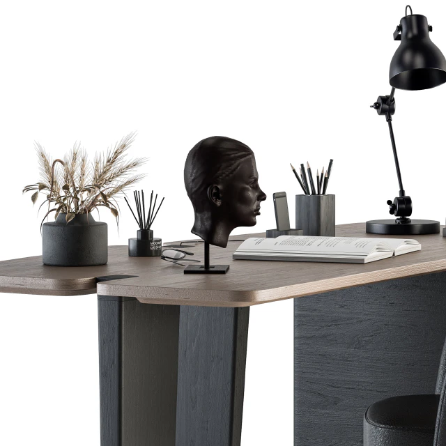 Minotti Jacob Writing Desk - Office Set 156 — Скачать
