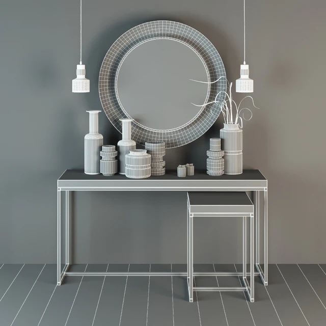 Dome Deco набор декора, консоль с вазами, зеркалом — Скачать
