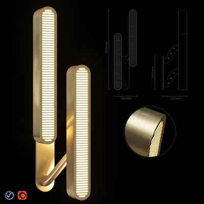 Colt Double Настенный светильник — Вид 1
