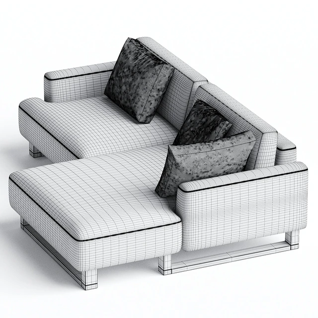 Onte Corner sofa Bucle White — Descargar