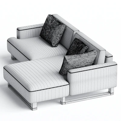 Onte Corner sofa Bucle White — Ver 2