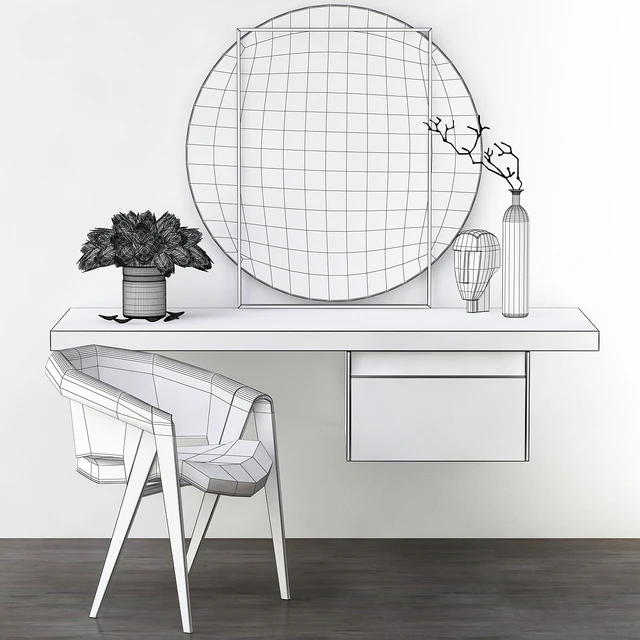 Toilet table - Minotti (low poly) — Descargar