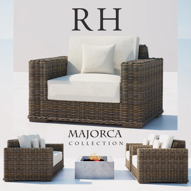 RH RATTAN SOFA SET — Descargar
