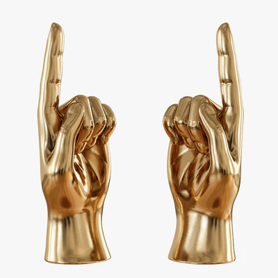 Gold figurine hand — Вид 3