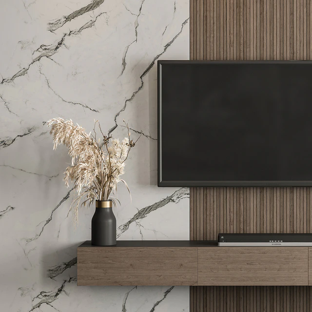 TV Wall Marble Wall and Wood - Set 41 — Descargar