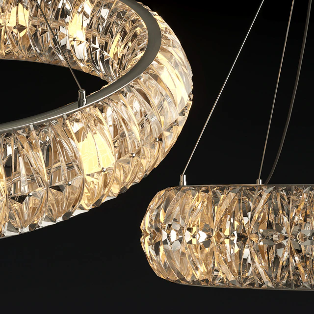 Ring-shaped Chandelier with crystal elements — Descargar