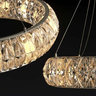 Ring-shaped Chandelier with crystal elements — Ver 3