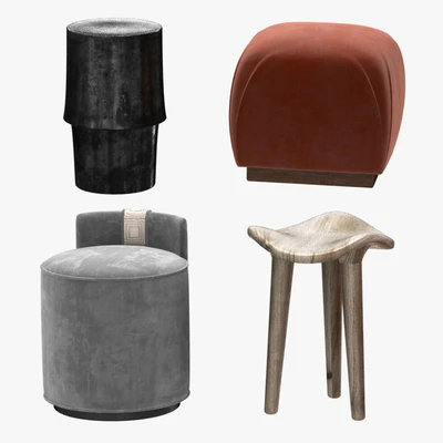 pouf, table and stool — Ver 1
