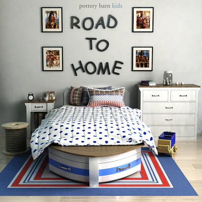 Pottery barn, Speedboat Bed Trundle — Ver 1