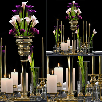 DECORATIVE FLOWER VASE SET — Ver 1