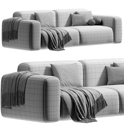 Beige Microfiber Modern Sofa by litfad 2 — Вид 5