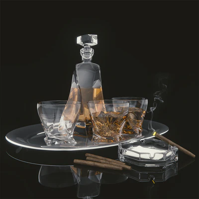Decanter Sapphire set of 6 — Ver 1