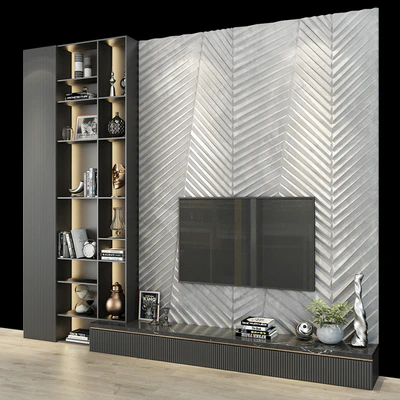 TV Wall set 0174 — Ver 3