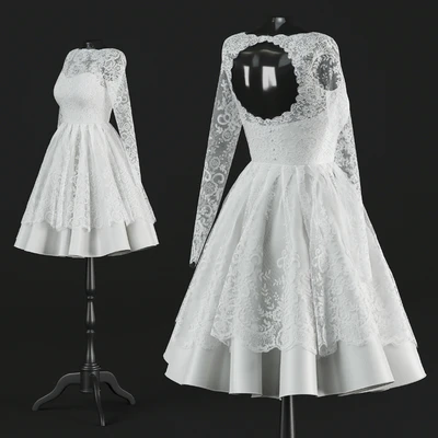 Short Wedding Dress — Ver 3