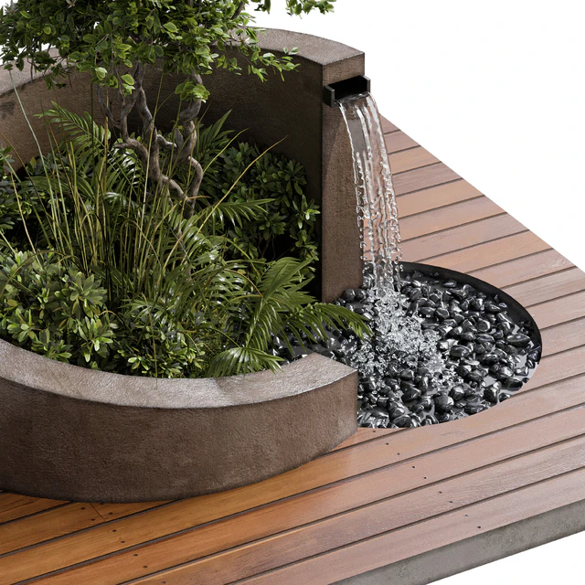 Landscape Furniture with Fountain - Architect Element 08 — Download