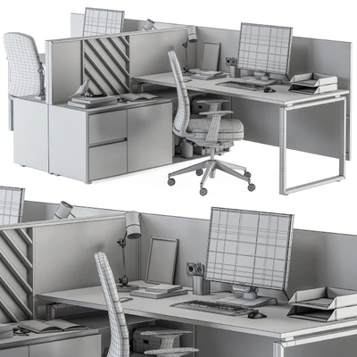 Employee Set Wood and Grey - Office Furniture 250 — Вид 6