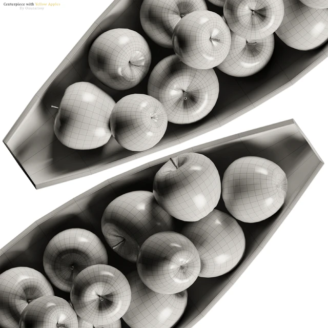 Allegra Centerpiece Bowl with Yellow Apples — Descargar