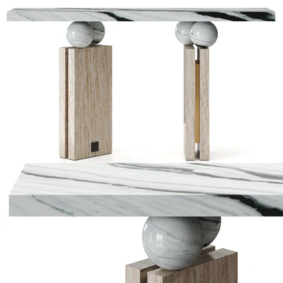 Quantic Estremoz Marble Console Table By Hommes — Ver 6