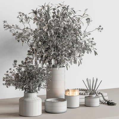Vase and Plant Decorative Set - Set 126 — Вид 5