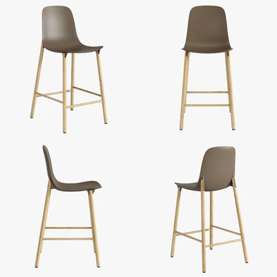 Kristalia sharky stool wood — Ver 3