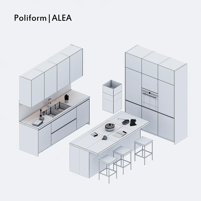 Kitchen Poliform Varenna Alea (vray, corona) — Descargar