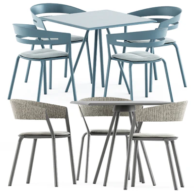 Zebra Square table and Ria Dining armchair by Fast — Ver 1
