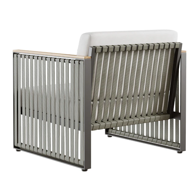 Outdoor garden wicker woven chair skyline design horizon armchair — Descargar