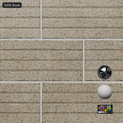 scored running concrete block wall texture — Ver 4