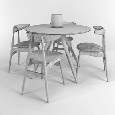 Обеденный стол и стулья Hans J. Wegner / Dining table and chairs set Hans J. Wegner — Вид 2