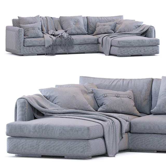 Flexform Leather Sofa MAGNUM — Скачать