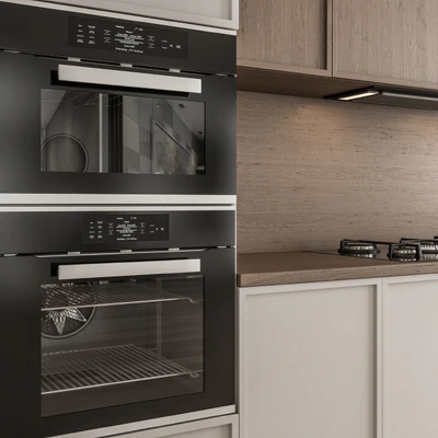 Kitchen Modern - White and Wood with Island 58 — Ver 6