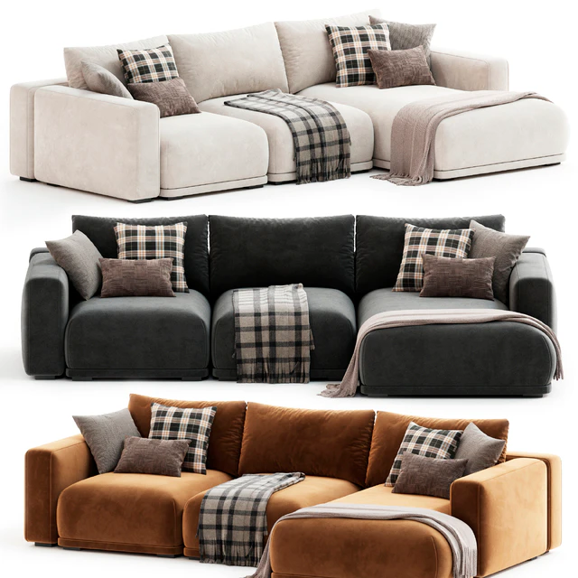 Frances Three Seater Corner Sofa — Скачать