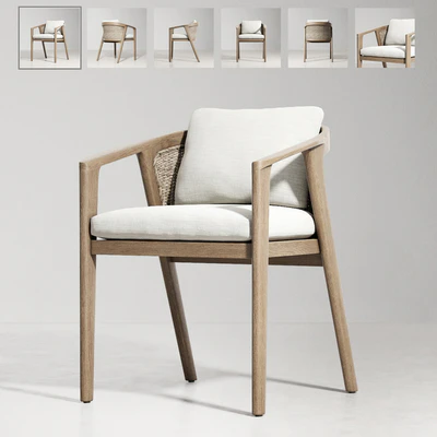 RH / MALTA TEAK ARMCHAIR — Ver 1