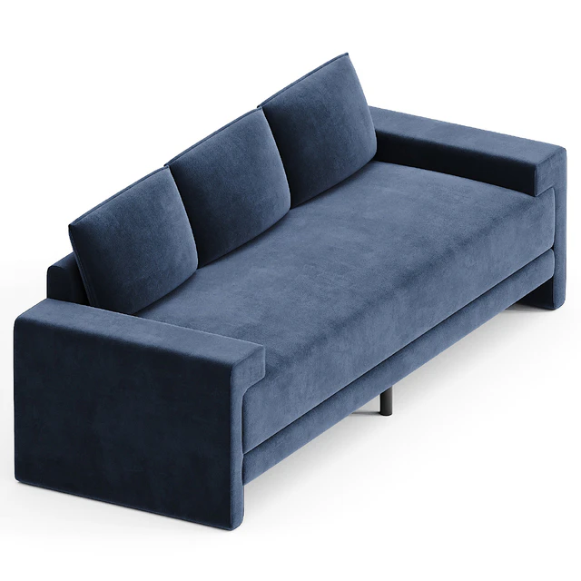 CAMDEN INK BLUE VELVET SOFA — Descargar