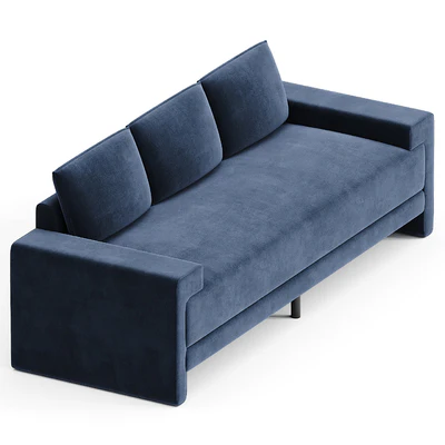 CAMDEN INK BLUE VELVET SOFA — Ver 3
