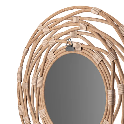 Rattan Wall Mirror — Ver 5