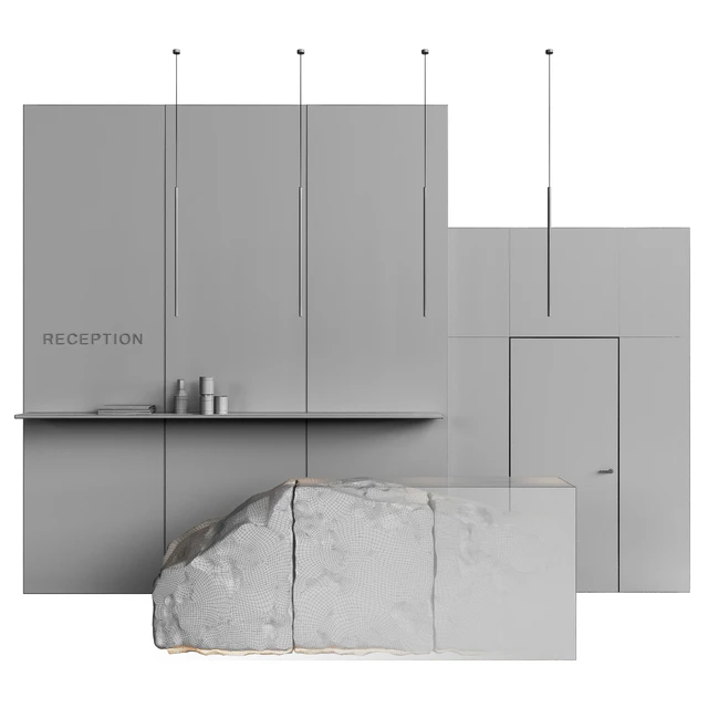 Reception desk natural rock 3 — Скачать