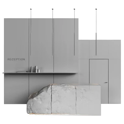 Reception desk natural rock 3 — Вид 4