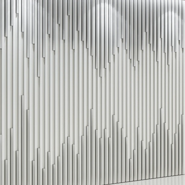 Wall panel made of wood planks, cognac mirror and polished pipes — Descargar