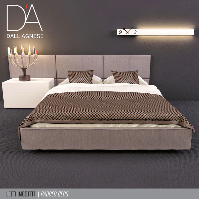 Bed Teenager Dallagnese Square and Sommier — Descargar